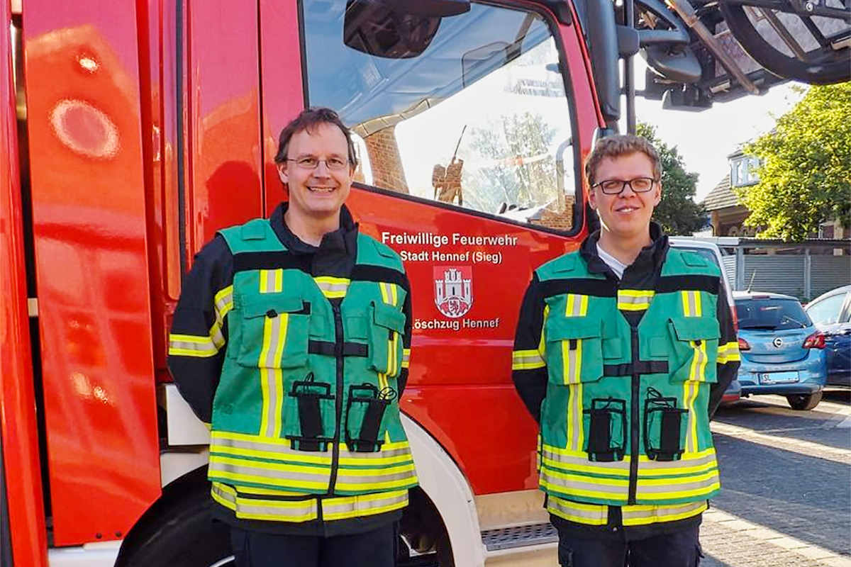Pressesprecher der Feuerwehr Hennef: Thomas Vitiello (links) und Simon Wiegand